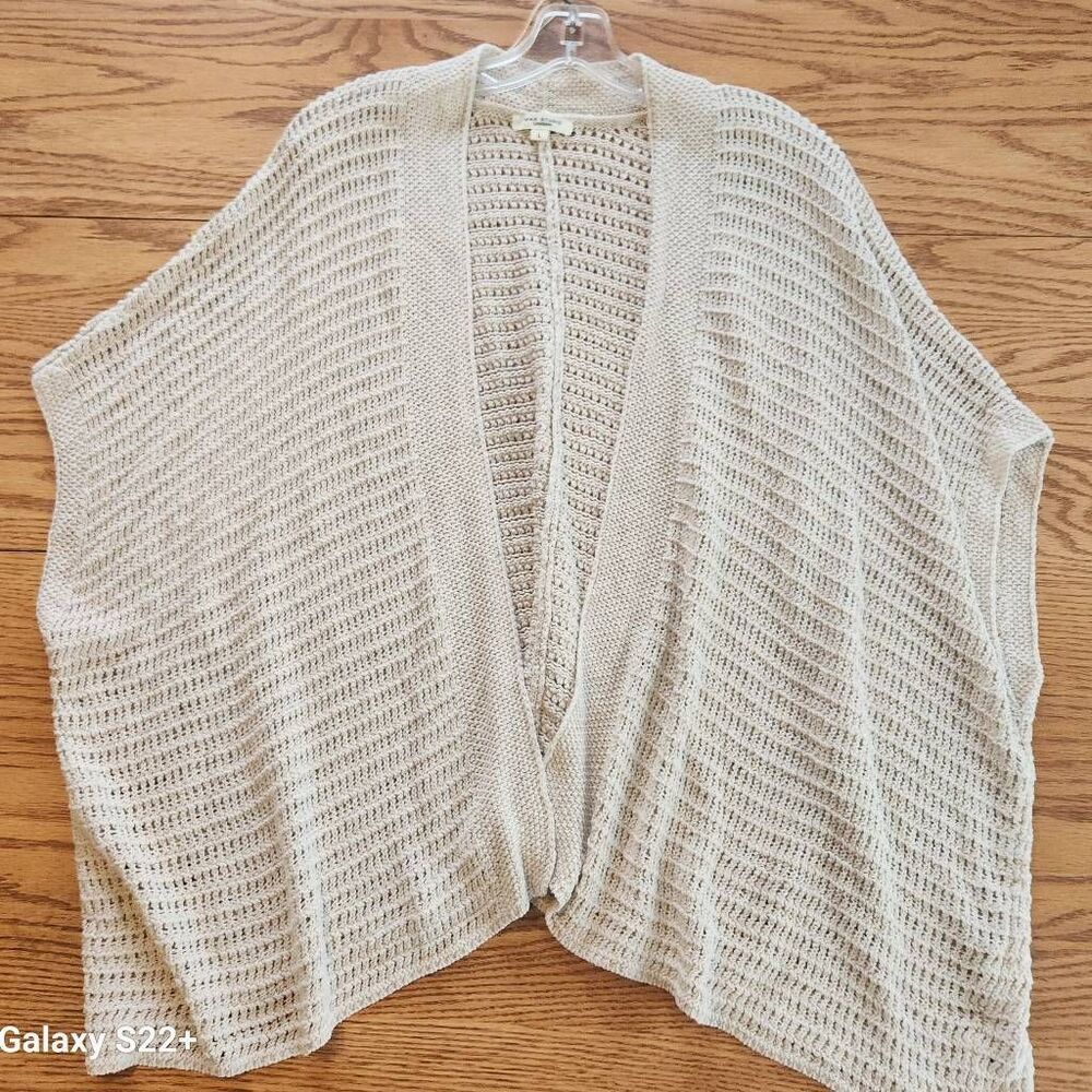 U31 Max Studio Light Cream loose-Knit & open front Women’s Sweater Cardigan/cape
